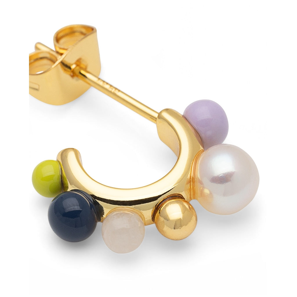 LULU Copenhagen Space Hoops Paar vergoldetes Hoops Milky Way