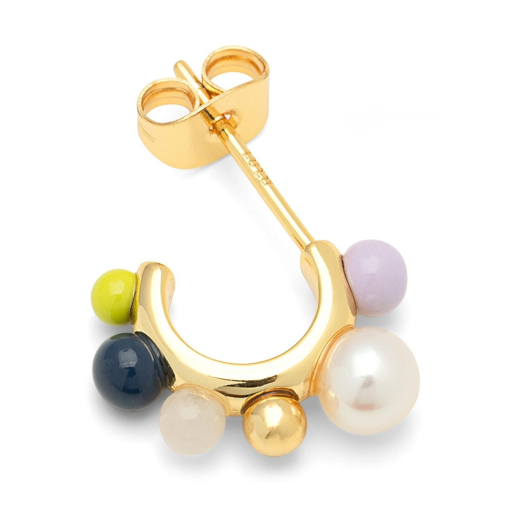LULU Copenhagen Space Hoops Paar vergoldetes Hoops Milky Way