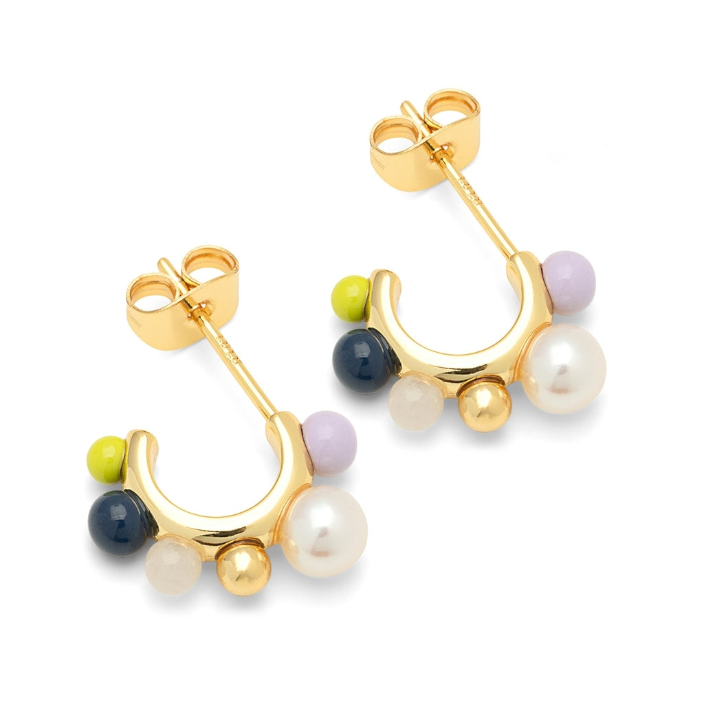 LULU Copenhagen Space Hoops Paar vergoldetes Hoops Milky Way