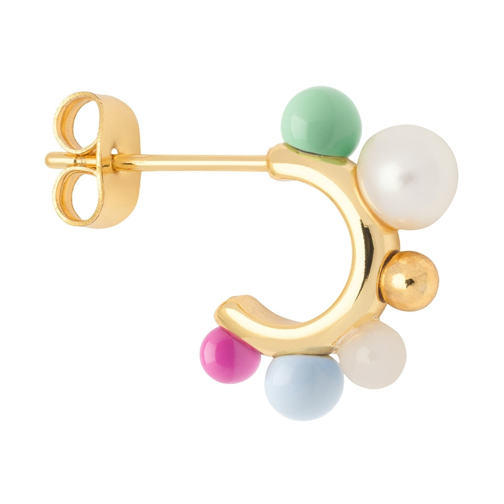 LULU Copenhagen Space Hoops Paar vergoldetes Hoops Skyride Blue