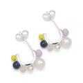 Space Hoops Paar versilbert - Milky Way