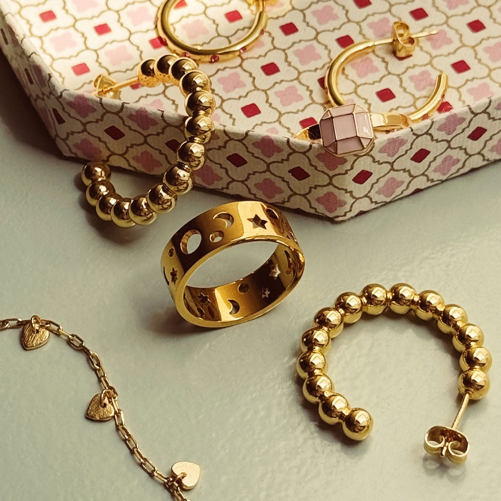 LULU Copenhagen Stardust Ring Rings Vergoldet