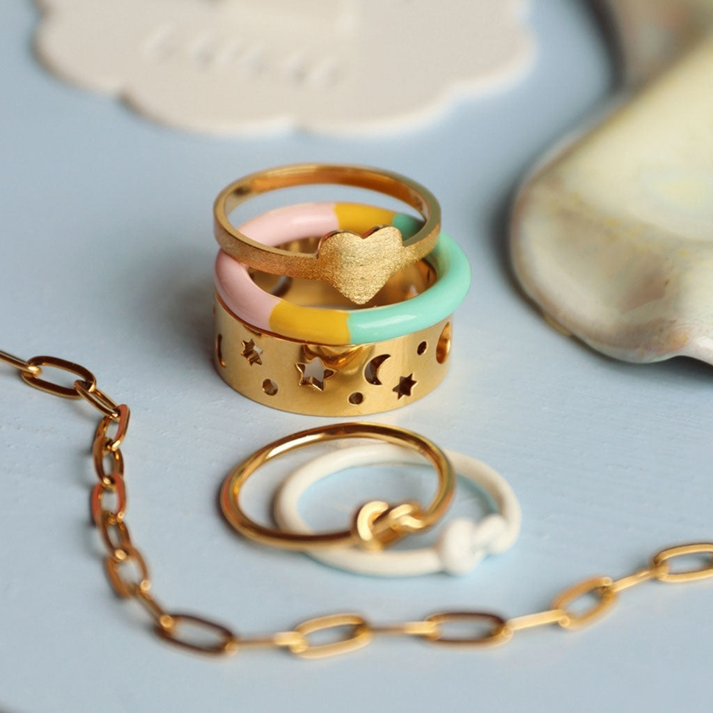 LULU Copenhagen Stardust Ring Rings Vergoldet