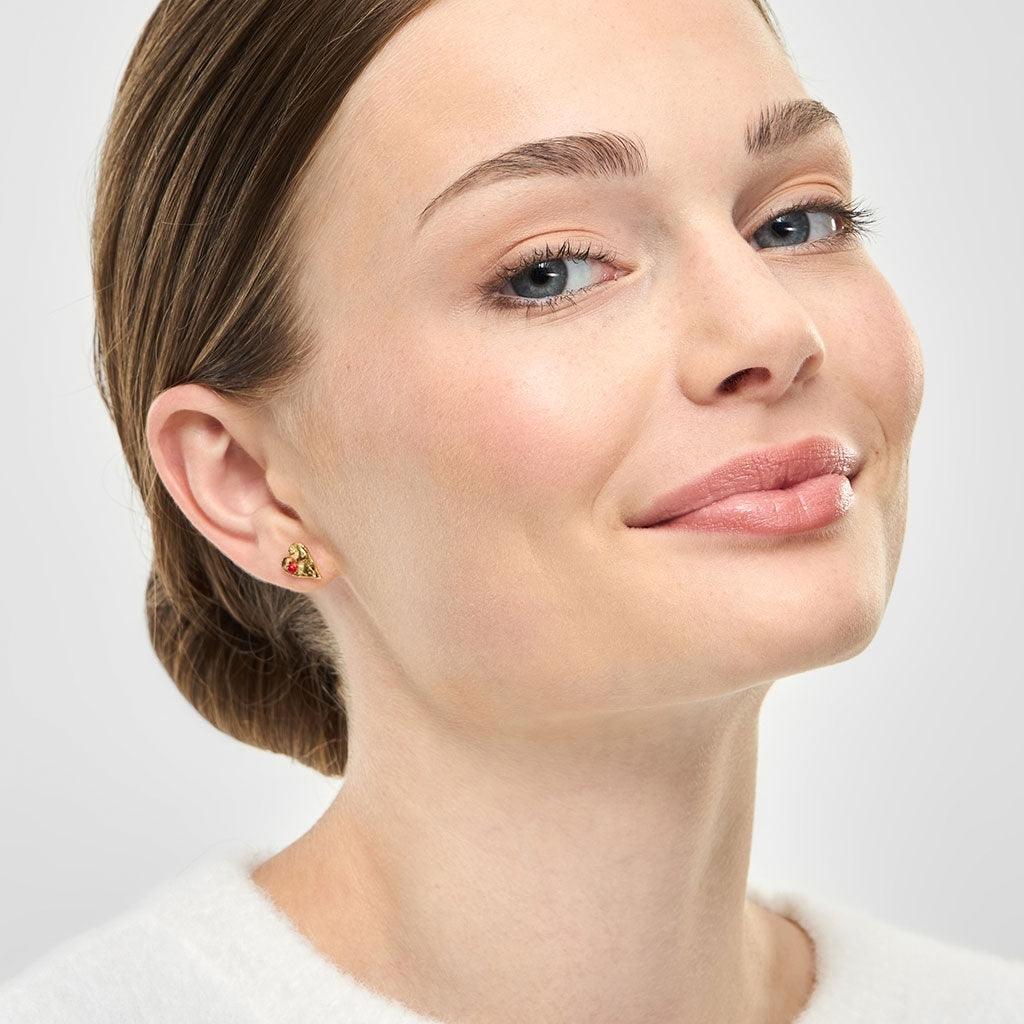 LULU Copenhagen Sweet Heart Ohrring 1 stück Ear stud, 1 pcs Passion Red