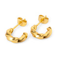 Swirl Hoops Small paar - Vergoldet