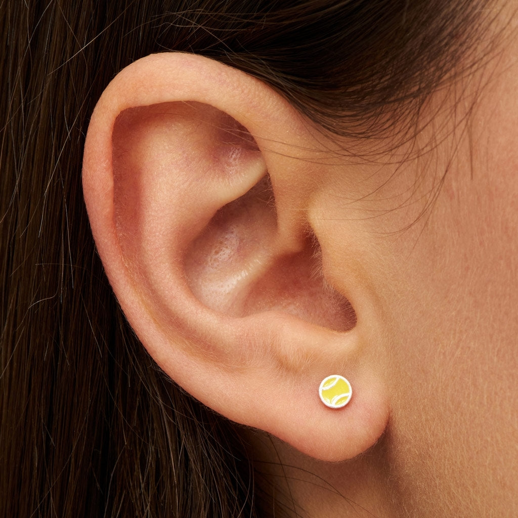 LULU Copenhagen Tennis Ohrring 1 stück Ear stud, 1 pcs Silver Plated