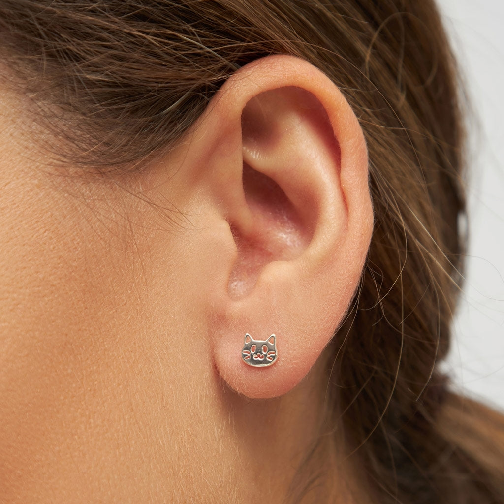 LULU Copenhagen The Cat Ohrring 1 stück Ear stud, 1 pcs Silver Plated