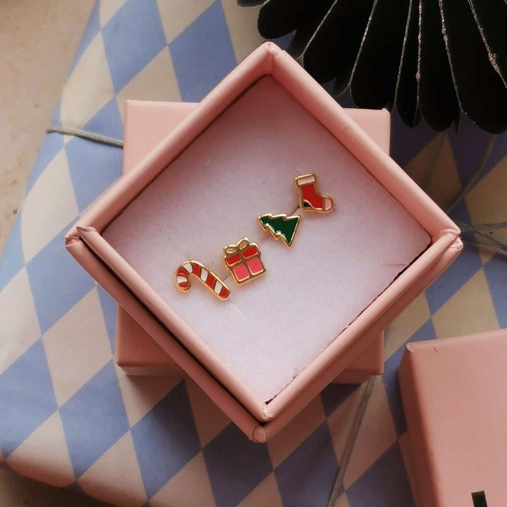 LULU Copenhagen The Green Tree Ohrring 1 stück Ear stud, 1 pcs Grün