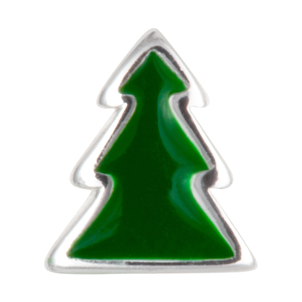 LULU Copenhagen The Green Tree Ohrring 1 stück Ear stud, 1 pcs Silver Plated