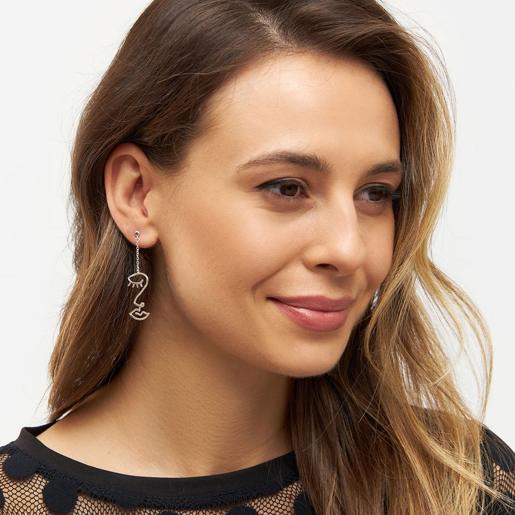 LULU Copenhagen Topping Long Woman Ohrring 1 stück Ear stud, 1 pcs Silver Plated