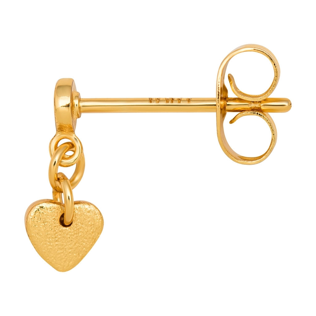 LULU Copenhagen Love U Dangling Ohrring 1 stück Ear stud, 1 pcs Vergoldet