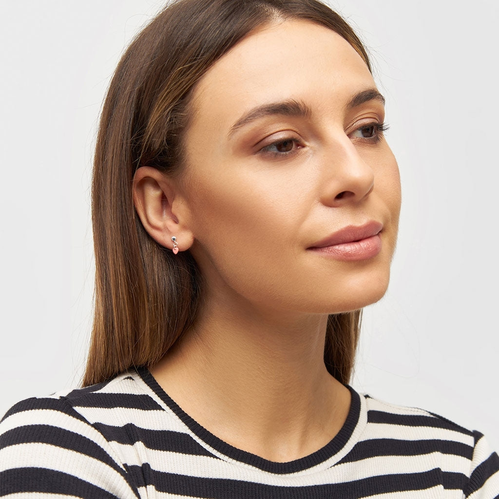LULU Copenhagen Love U Dangling Ohrring 1 stück Ear stud, 1 pcs Burnt Coral
