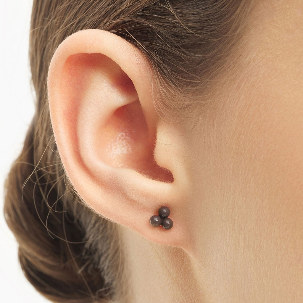 LULU Copenhagen Trio Ohrring 1 stück Ear stud, 1 pcs Cocoa Powder