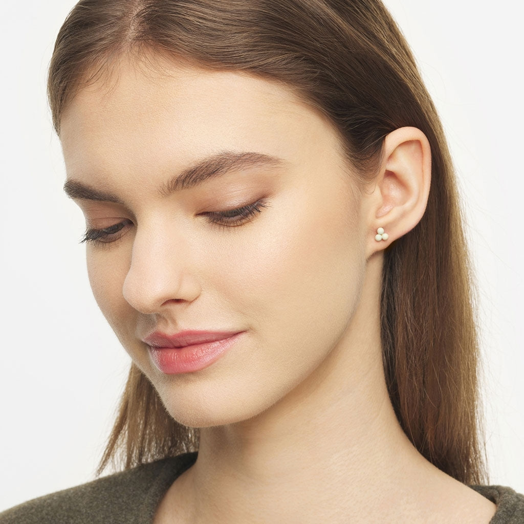 LULU Copenhagen Trio Ohrring 1 stück Ear stud, 1 pcs Coconut Milk