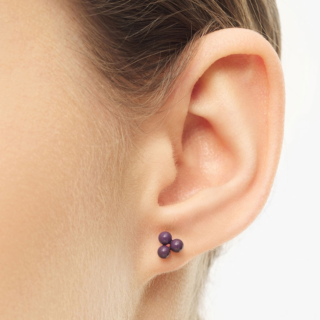 LULU Copenhagen Trio Ohrring 1 stück Ear stud, 1 pcs Purple Harvest