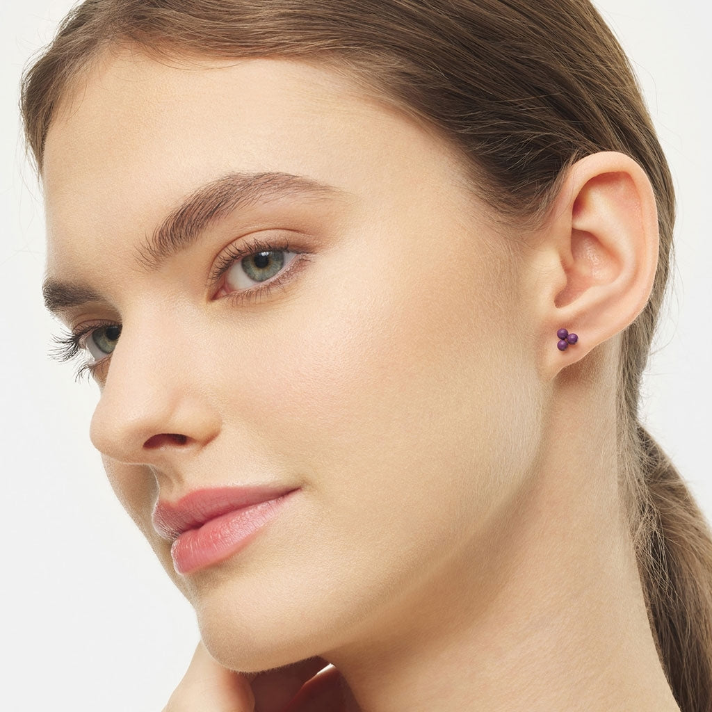 LULU Copenhagen Trio Ohrring 1 stück Ear stud, 1 pcs Purple Harvest
