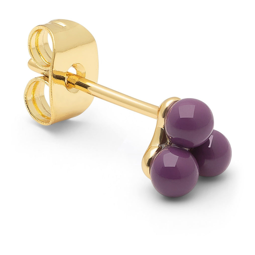 LULU Copenhagen Trio Ohrring 1 stück Ear stud, 1 pcs Purple Harvest