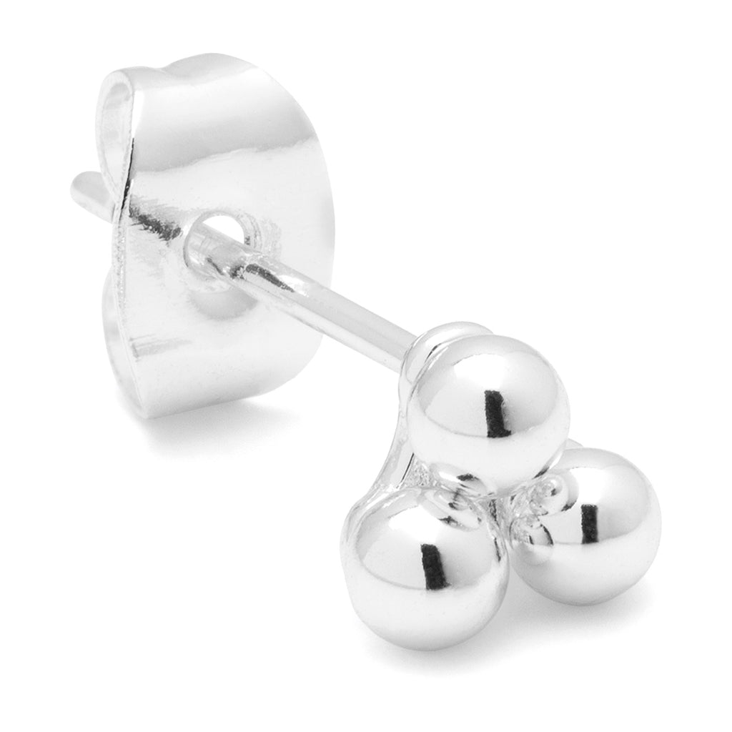 LULU Copenhagen Trio Ohrring 1 stück Ear stud, 1 pcs Silver Plated