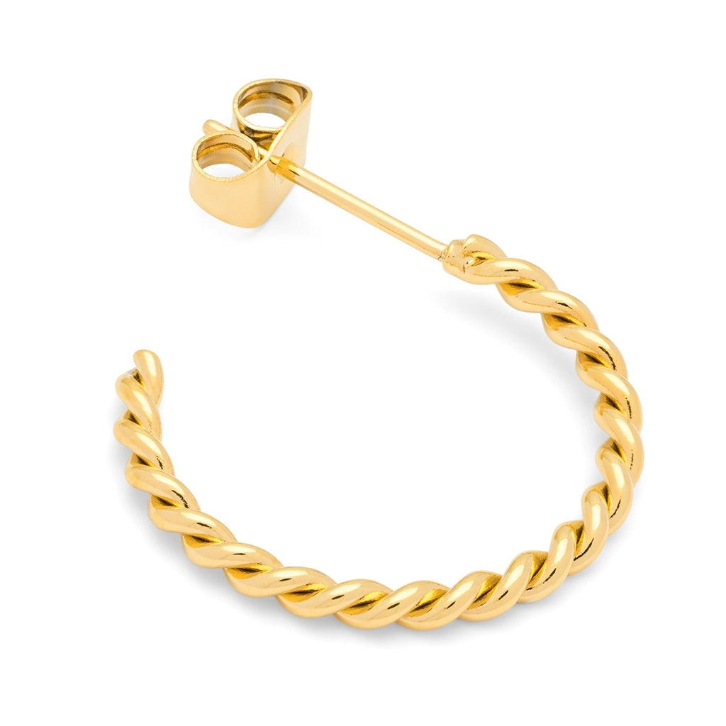LULU Copenhagen Twisted Hoops paar - vergoldet Hoops Vergoldet