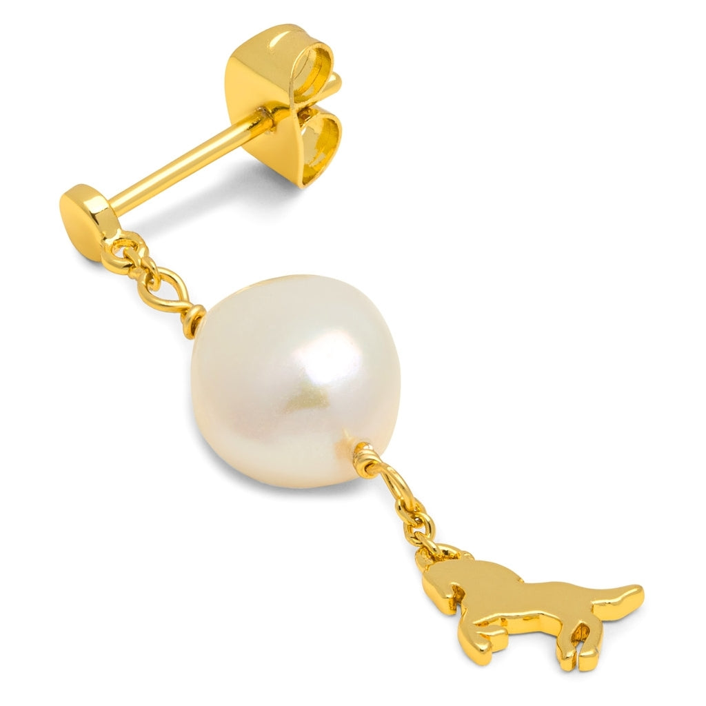 LULU Copenhagen Wild Horse Pearl 1 stück vergoldet Ear stud, 1 pcs Vergoldet