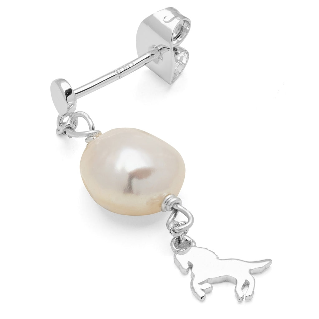 LULU Copenhagen Wild Horse Pearl 1 stück versilbert Ear stud, 1 pcs Silver Plated