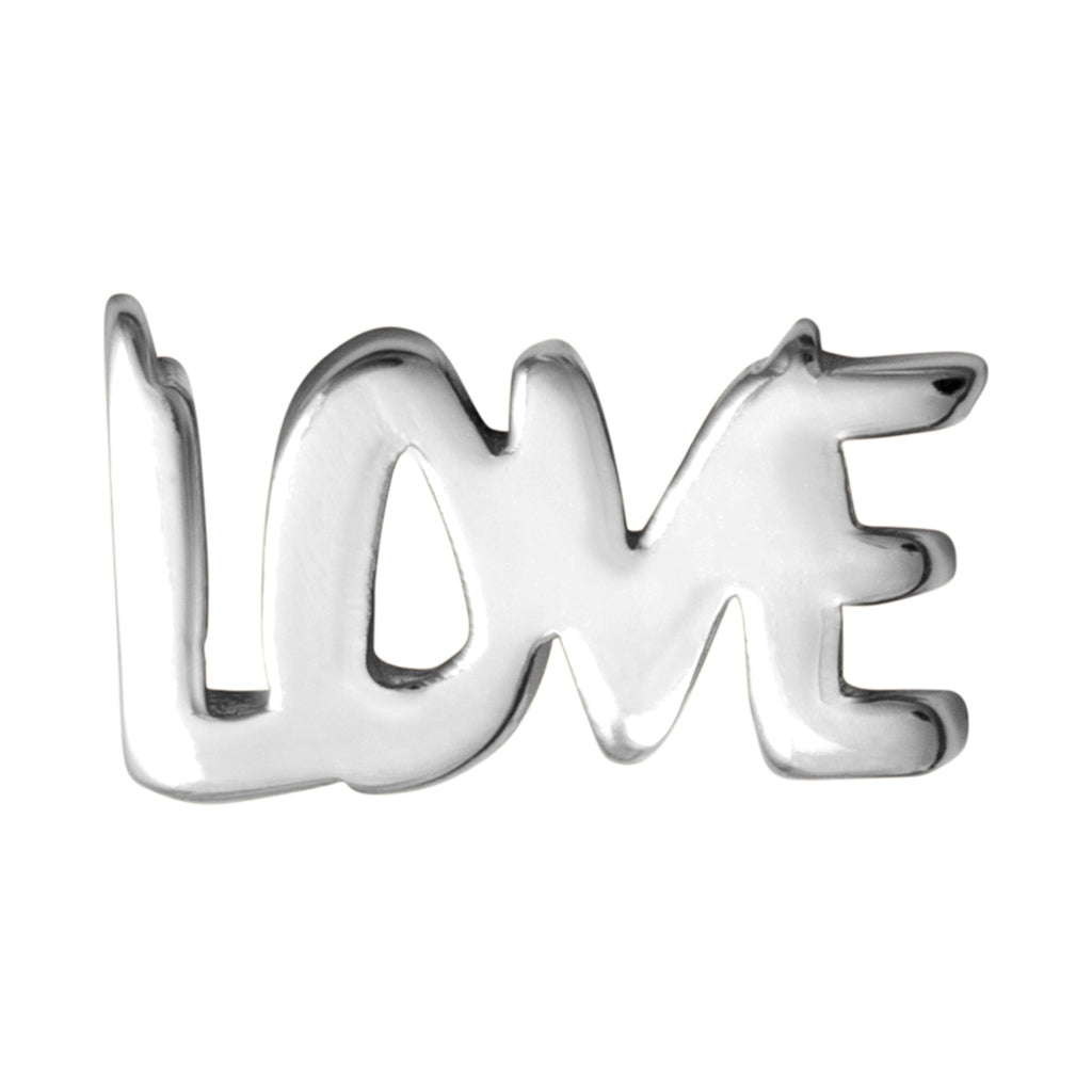 LULU Copenhagen Word Love Ohrring 1 stück Ear stud, 1 pcs Silber