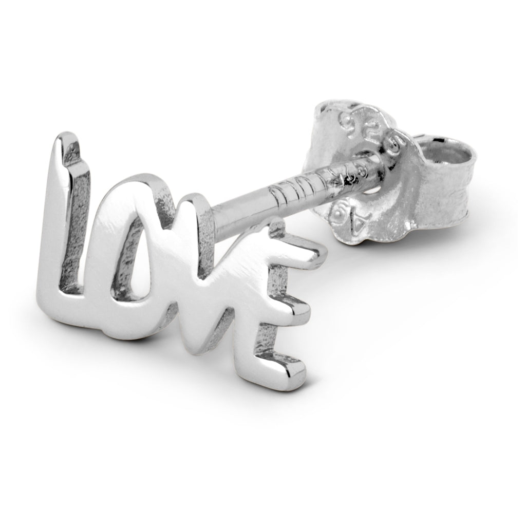 LULU Copenhagen Word Love Ohrring 1 stück Ear stud, 1 pcs Silber