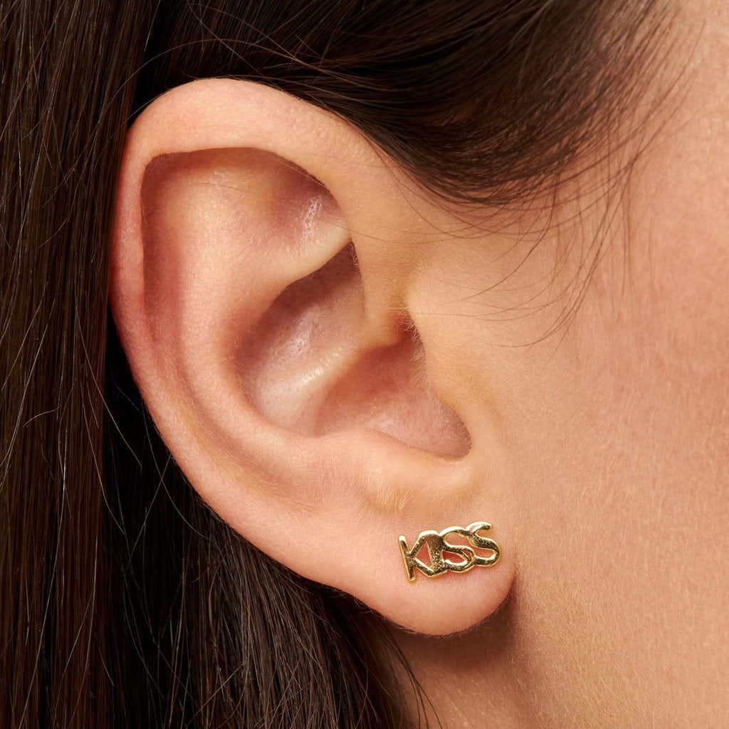 LULU Copenhagen Word Kiss Ohrring 1 stück Ear stud, 1 pcs Vergoldet