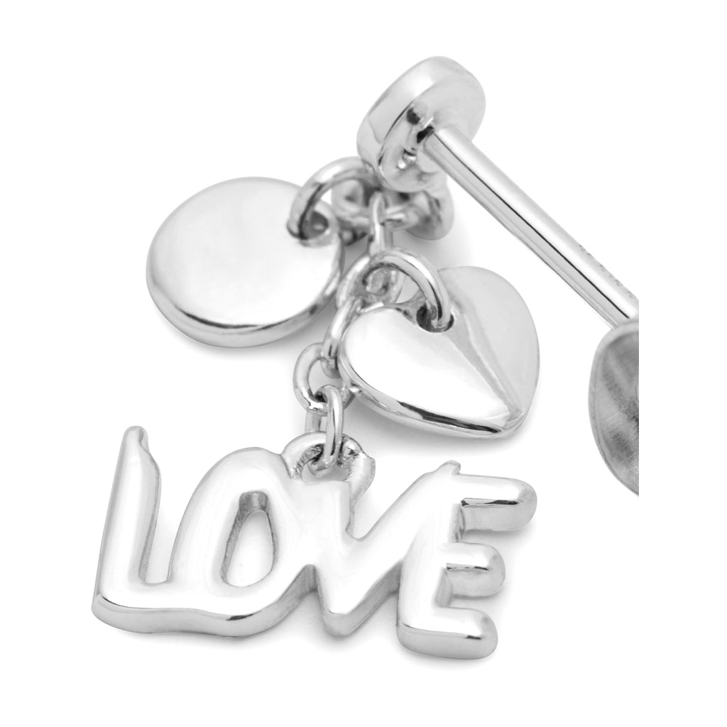 LULU Copenhagen Word Love Dangling Ohrring 1 stück Ear stud, 1 pcs Silver Plated