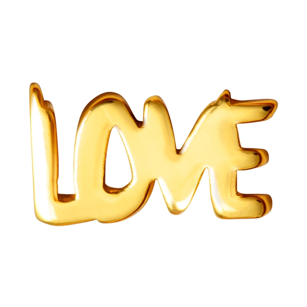 LULU Copenhagen Word Love Ohrring 1 stück Ear stud, 1 pcs Vergoldet