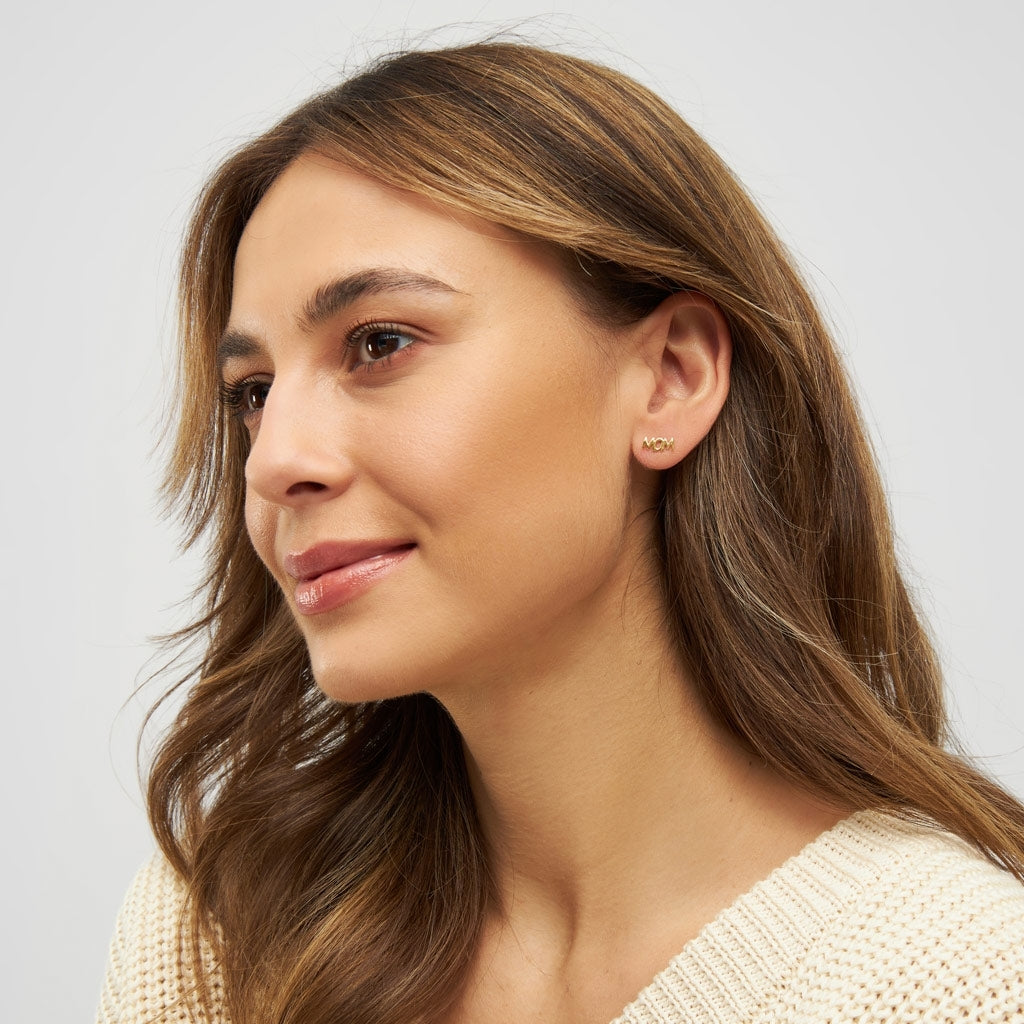LULU Copenhagen Word Mom Ohrring 1 stück Ear stud, 1 pcs Vergoldet