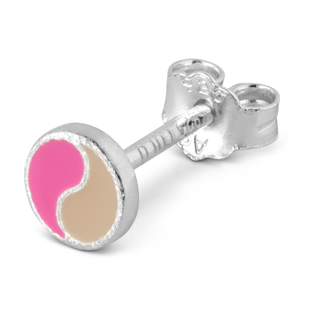 LULU Copenhagen Yin Yang Ohrring 1 stück Ear stud, 1 pcs Pink/Buttercream