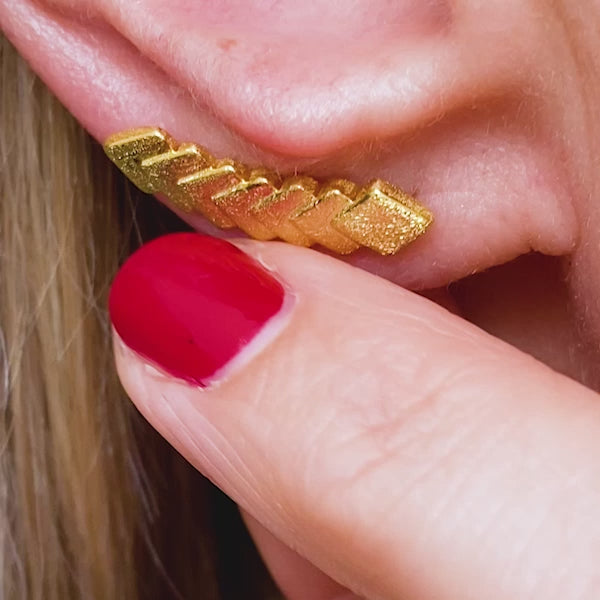 LULU Copenhagen Domino 7 Ohrring 1 stück Ear stud, 1 pcs Vergoldet - Video preview