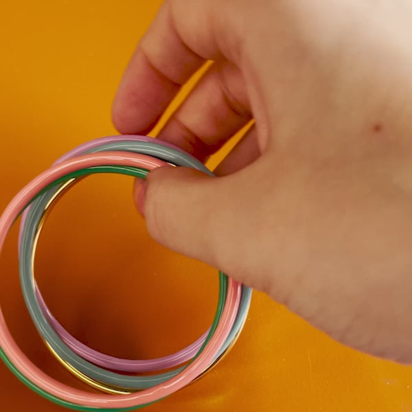 LULU Copenhagen Color Bangle Quatro Bracelets Rainbow - Video preview