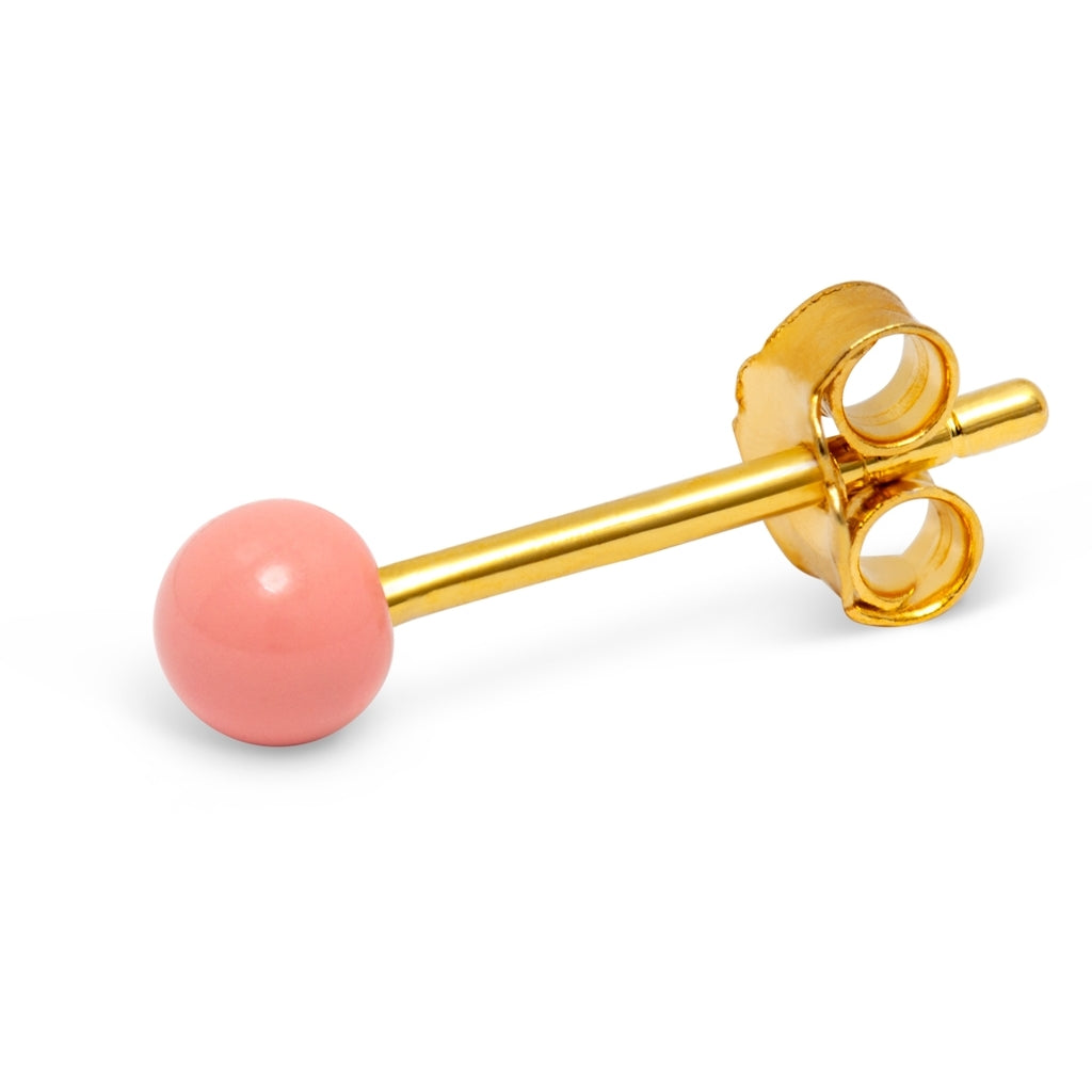 LULU Copenhagen Color Ball Ohrring 1 stück Ear stud, 1 pcs Burnt Coral