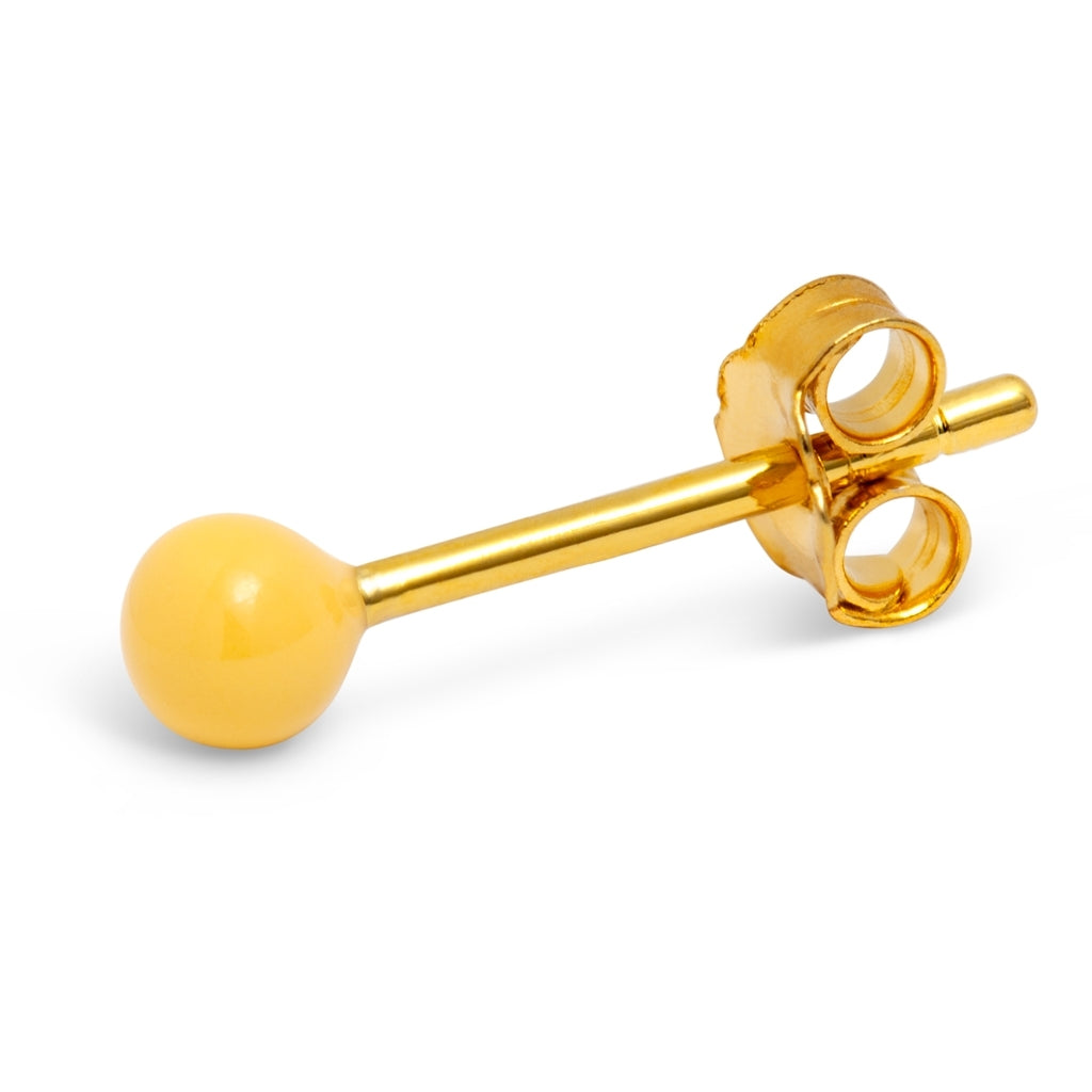 LULU Copenhagen Color Ball Ohrring 1 stück Ear stud, 1 pcs Gelb