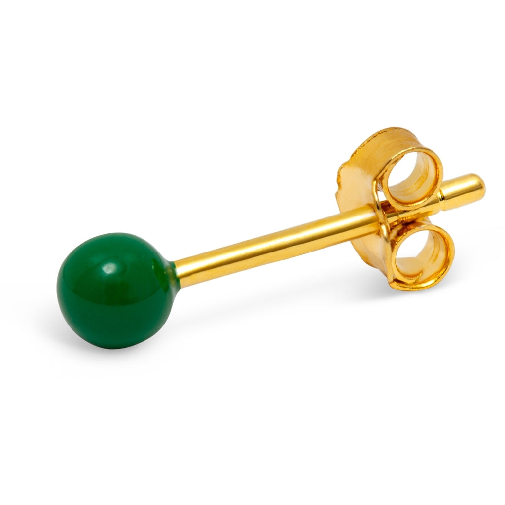 LULU Copenhagen Color Ball Ohrring 1 stück Ear stud, 1 pcs Grün
