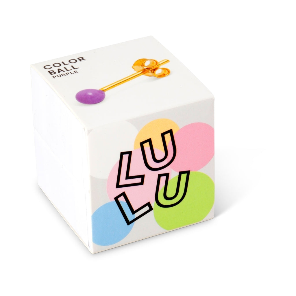 LULU Copenhagen Color Ball Ohrring 1 stück Ear stud, 1 pcs Lila