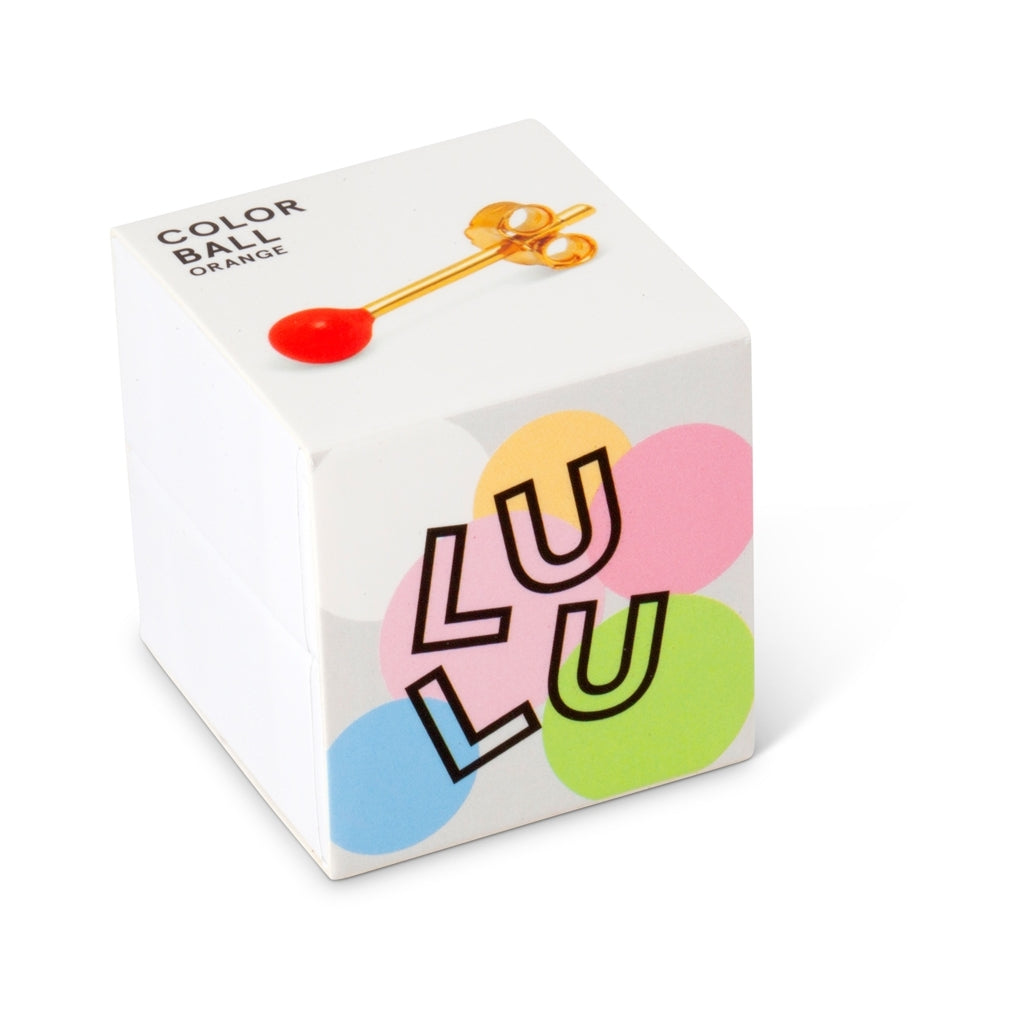 LULU Copenhagen Color Ball Ohrring 1 stück Ear stud, 1 pcs Orange