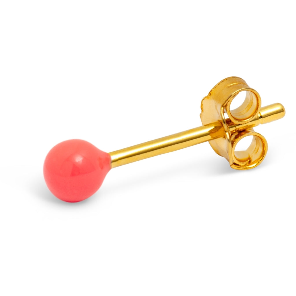 LULU Copenhagen Color Ball Ohrring 1 stück Ear stud, 1 pcs Orange
