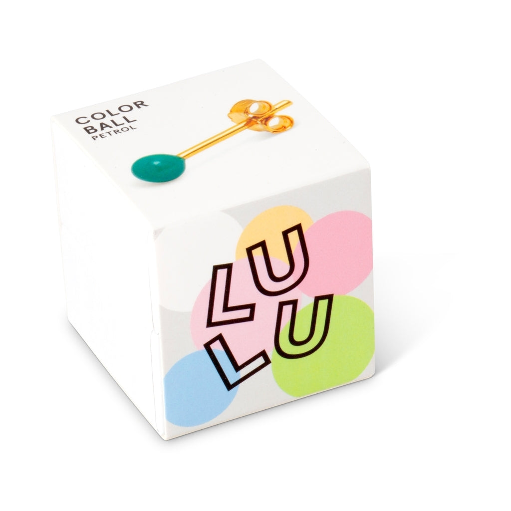 LULU Copenhagen Color Ball Ohrring 1 stück Ear stud, 1 pcs Petrol