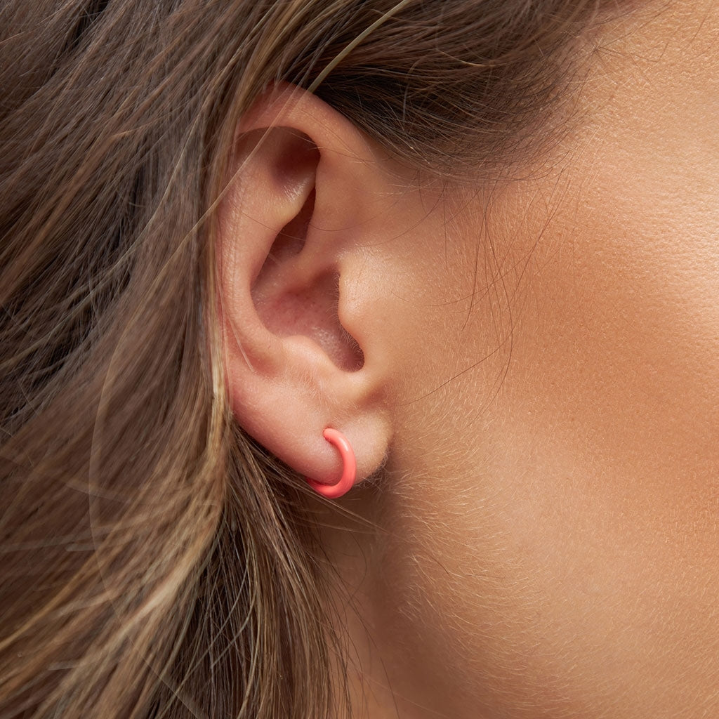LULU Copenhagen Color Hoop 1 stück Hoops Korallenrot