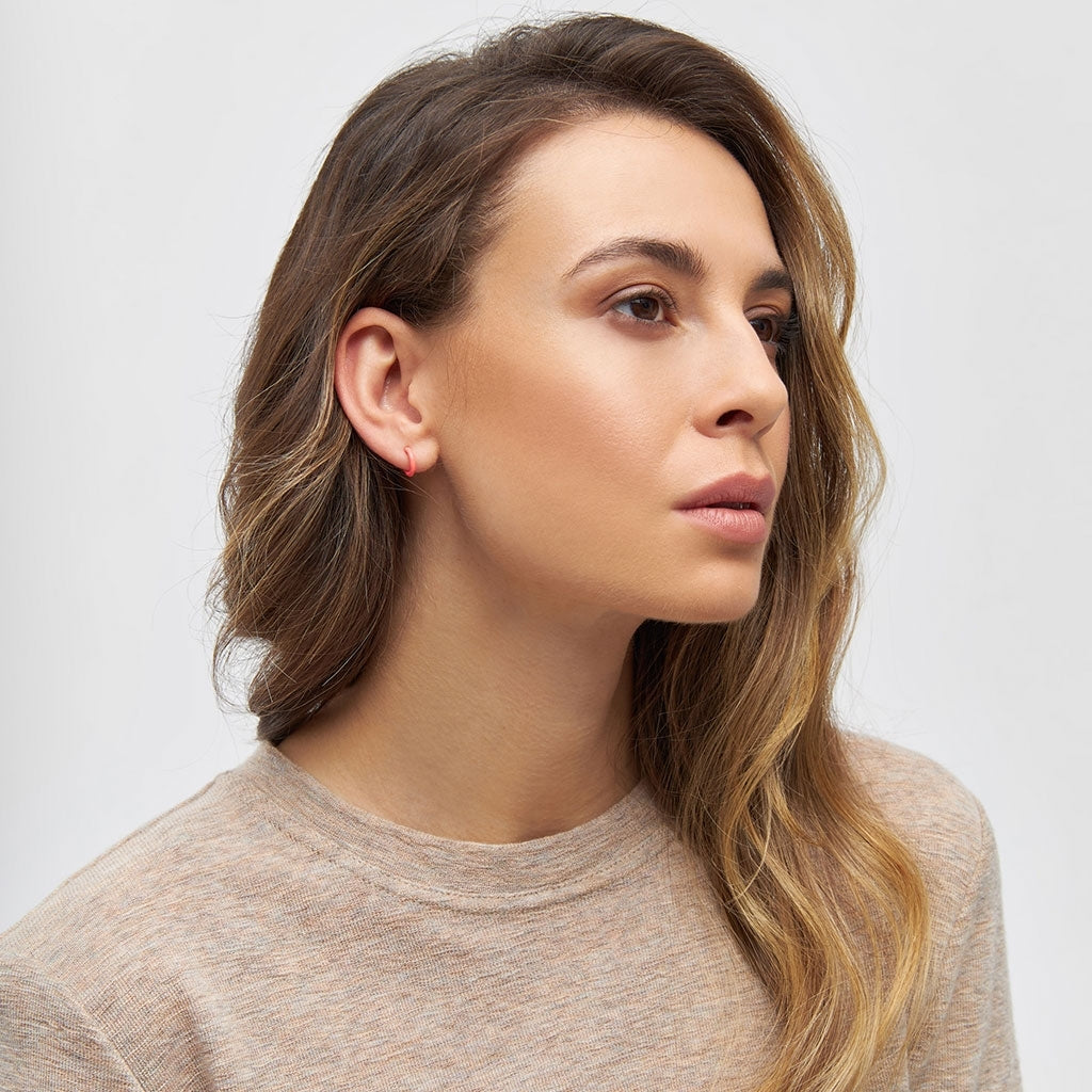 LULU Copenhagen Color Hoop 1 stück Hoops Korallenrot