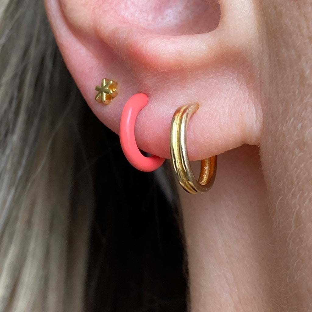 LULU Copenhagen Color Hoop 1 stück Hoops Korallenrot