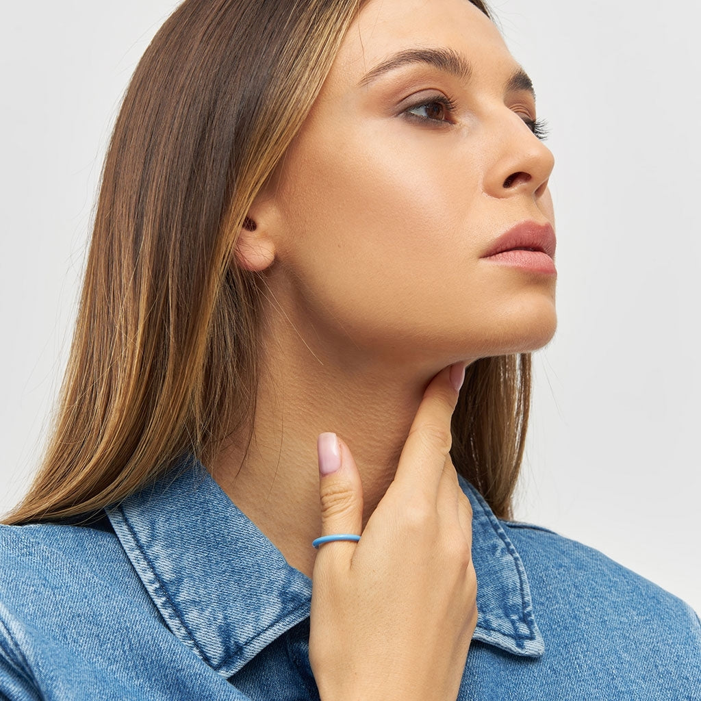 LULU Copenhagen Color Ring Rings Hellblau