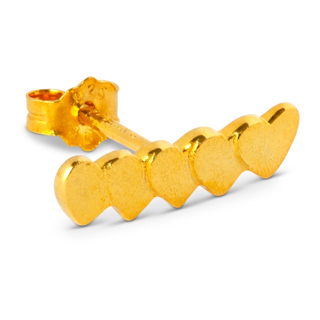 LULU Copenhagen Domino Hearts 5 Ohrring 1 stück Ear stud, 1 pcs Vergoldet