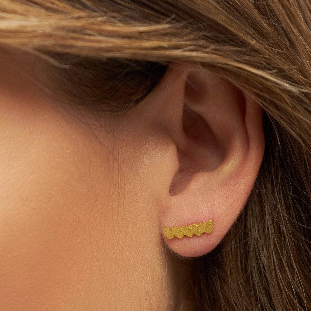 LULU Copenhagen Domino Hearts 5 Ohrring 1 stück Ear stud, 1 pcs Vergoldet