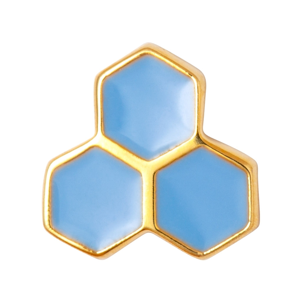 LULU Copenhagen Honey Large Ohrring 1 stück Ear stud, 1 pcs Hellblau