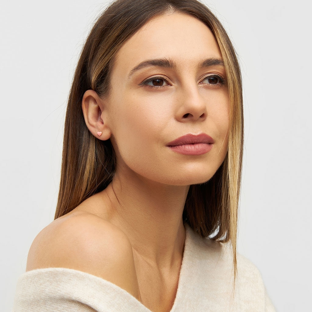 LULU Copenhagen Love U Ohrring 1 stück Ear stud, 1 pcs Burnt Coral