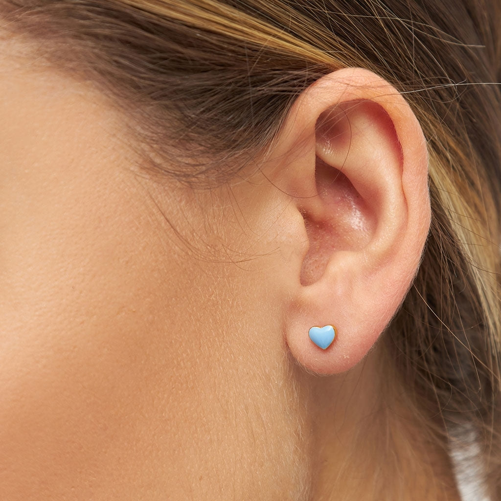 LULU Copenhagen Love U Ohrring 1 stück Ear stud, 1 pcs Hellblau